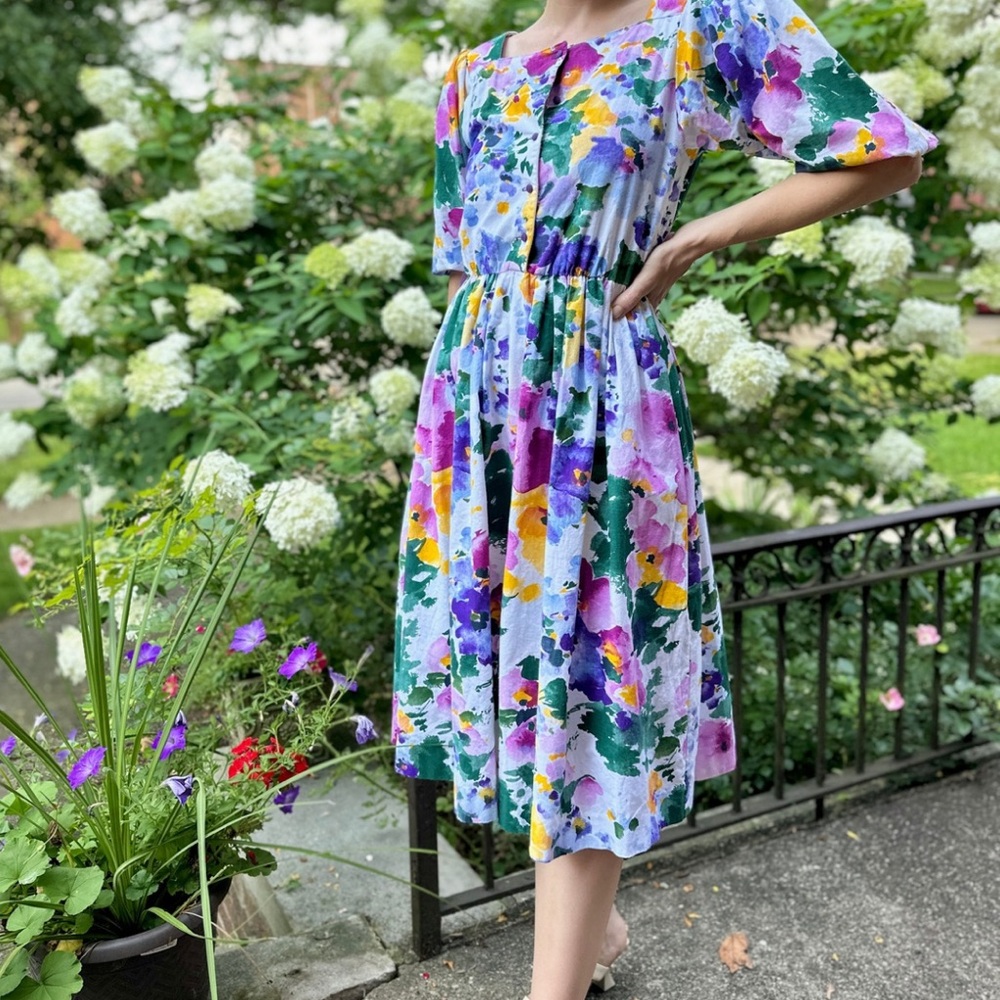 1970/1980s Floral Tea Party Dress